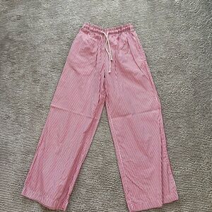 DONNI Pop Pant Red and White stripe XS